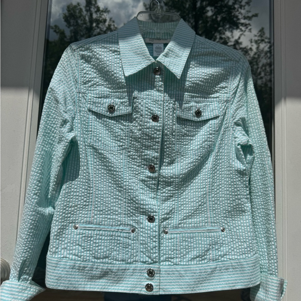 Summer Striped Jacket Jones New York Size Small